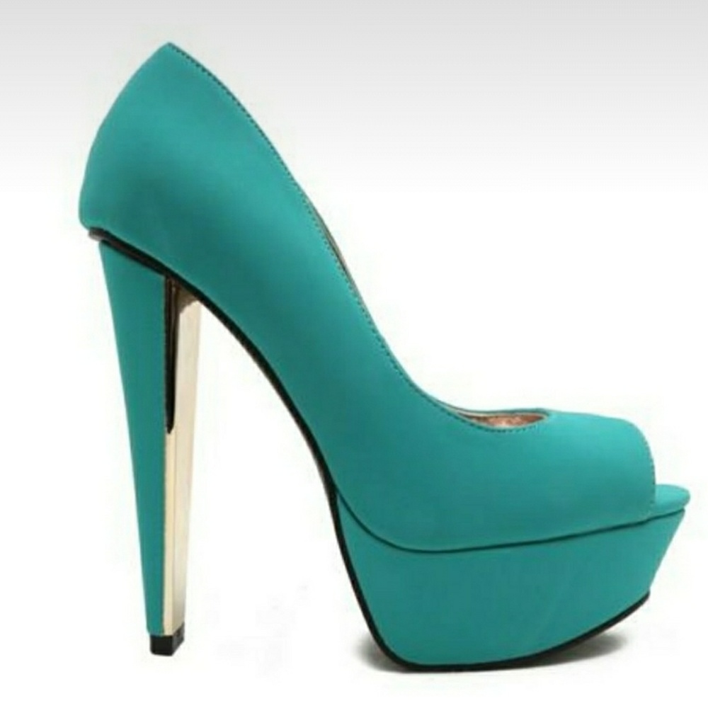 SALE NEW Platform Peep Toe Pumps - Picture 5 of 8